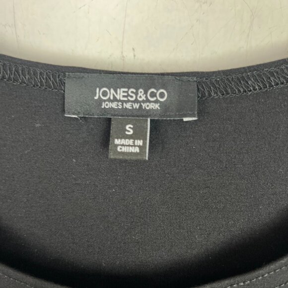 NWT Jones & Co New York Sleeveless Faux Crossover Hem Top Black Size Small S NEW - Picture 6 of 10